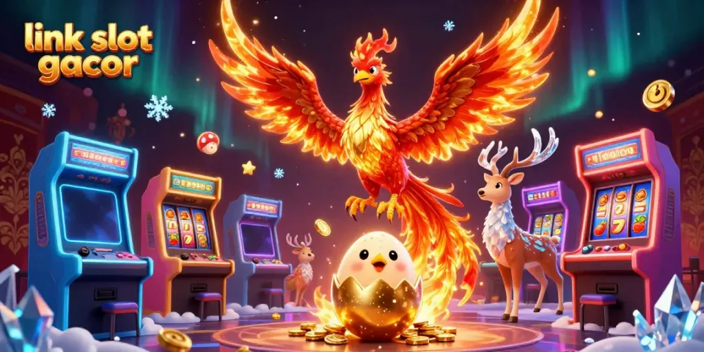 Experience link slot gacor with vibrant characters and exciting casino game elements in a dynamic scene.