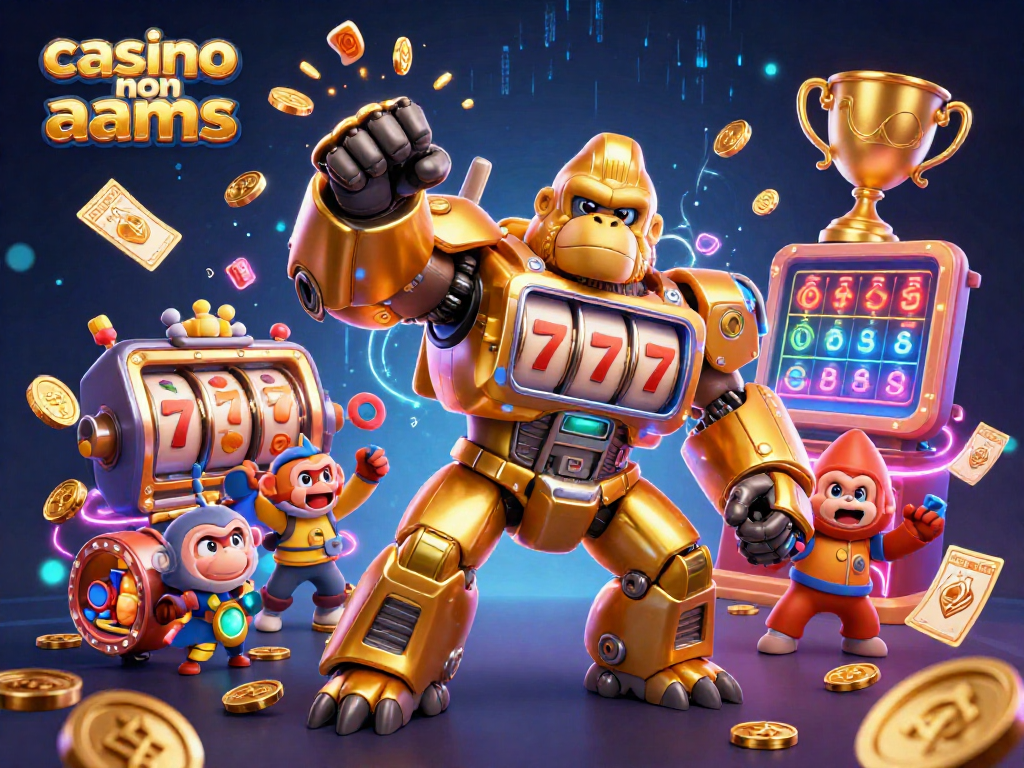 Vincere con slot machine e jackpot nei casinò non AAMS, un'illustrazione 3D coinvolgente.