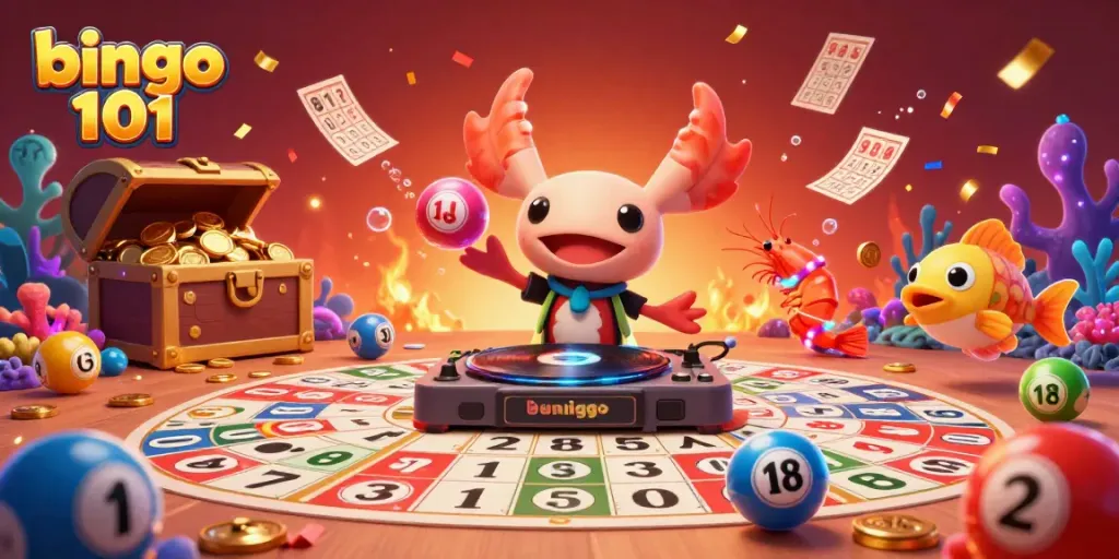 Experience the excitement of bingo 101 as vibrant balls dance, creating a colorful atmosphere filled with joy and anticipation.