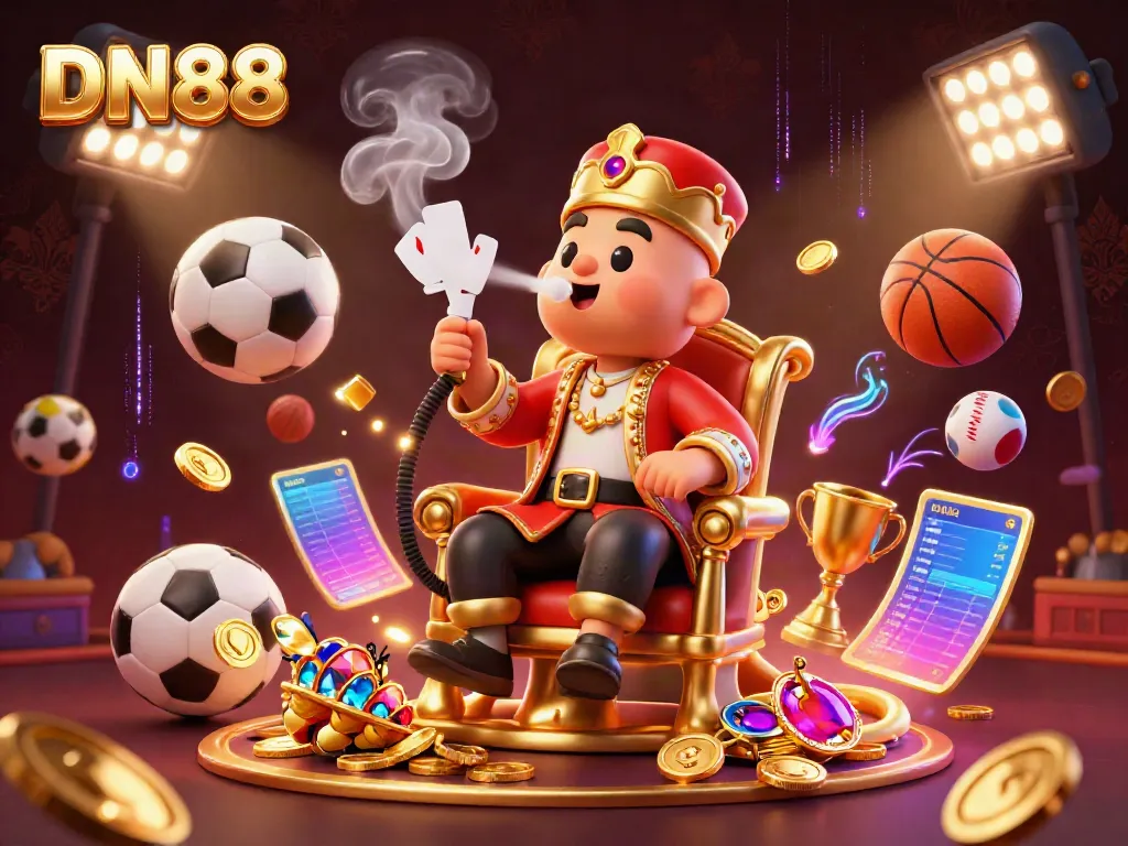 Watch exciting live sports betting at DN88 with dynamic characters and colorful scenes.