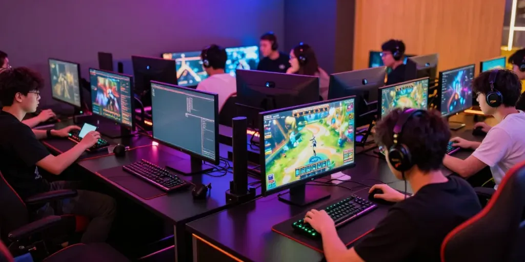 Batman138 immersive gaming scene with players engaged in vibrant setups.
