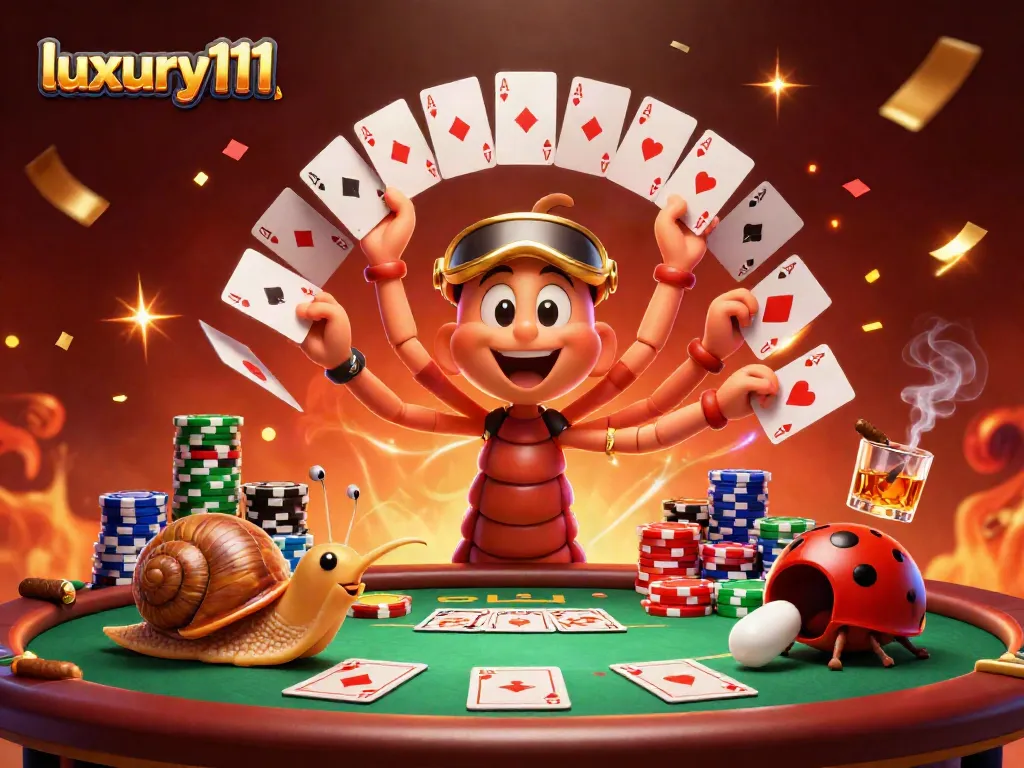 Experience luxury111 in a vibrant casino scene with dynamic characters and exciting gaming elements.