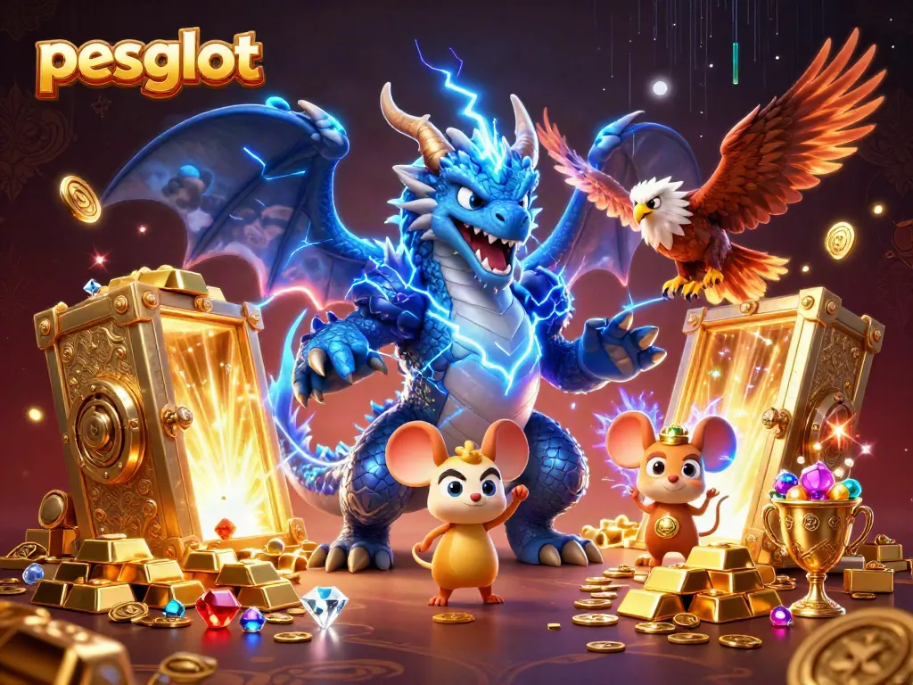 Experience the thrill of pesgslot with dazzling jackpots and vibrant casino characters.