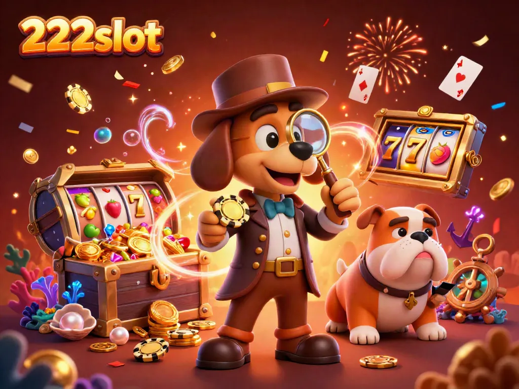 Menangkan permainan slot bersama 222slot dengan detektif cerdas dan harta karun tersembunyi.
