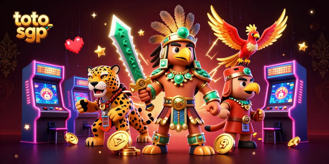 Engage with toto sgp lottery results illustrated with dynamic 3D characters and classic casino elements.