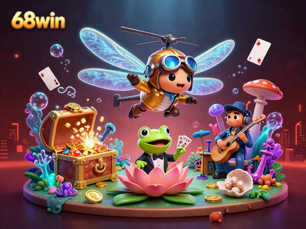 Experience thrilling gameplay at 68win with dynamic casino characters and vibrant casino elements.