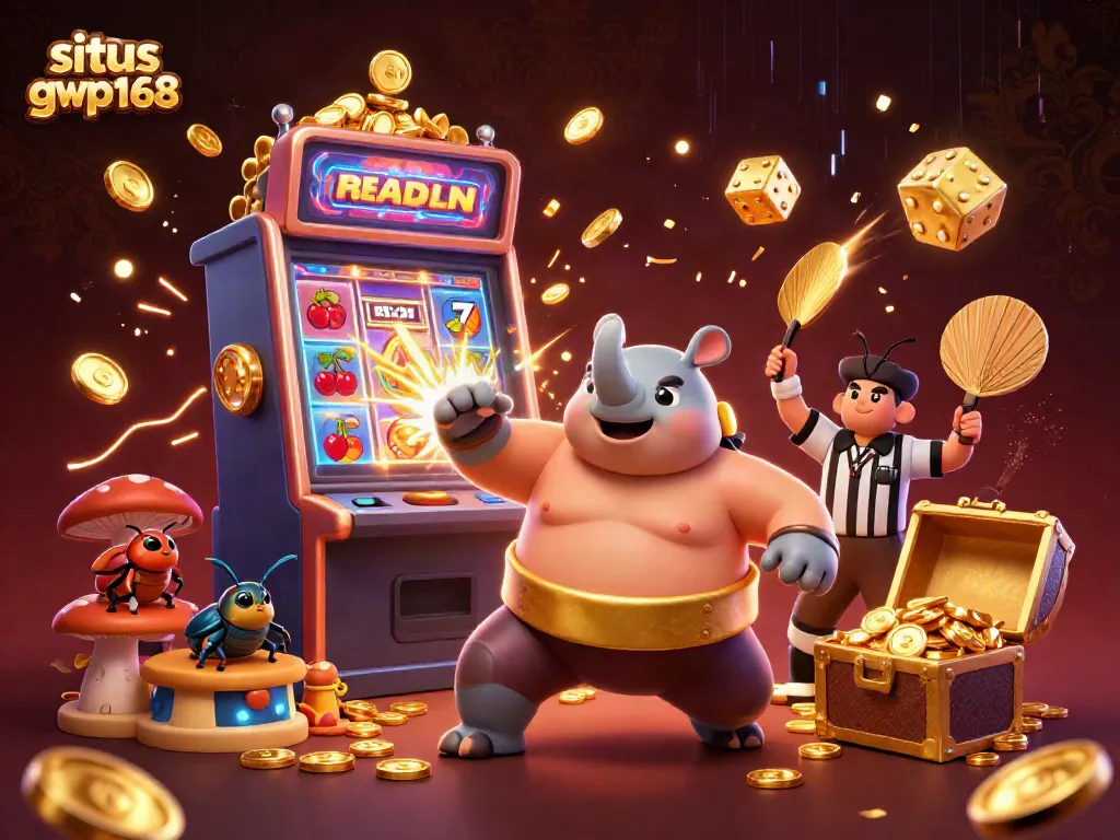 Raih kemenangan di situs gwp168 dengan simbol scatter emas dan jackpot slot yang melimpah.