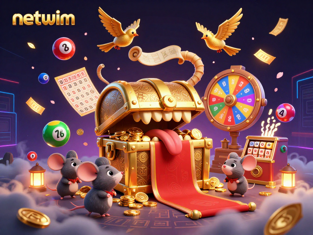 Engage in thrilling gaming moments with netwim's immersive casino experience featuring vibrant lottery elements.