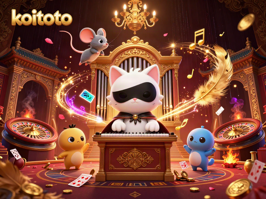 Koitoto offers dynamic live casino action with a stunning 3D illustration of unique characters and vibrant elements.