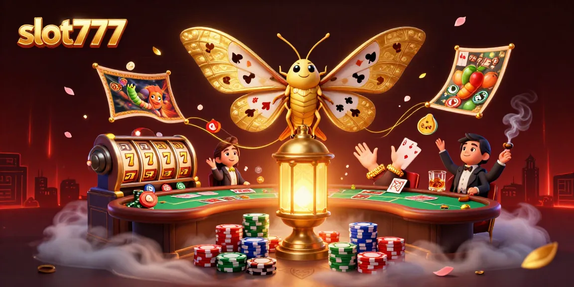 Menangkan jackpot slot777 dengan lambang keberuntungan dan suasana kasino yang megah.