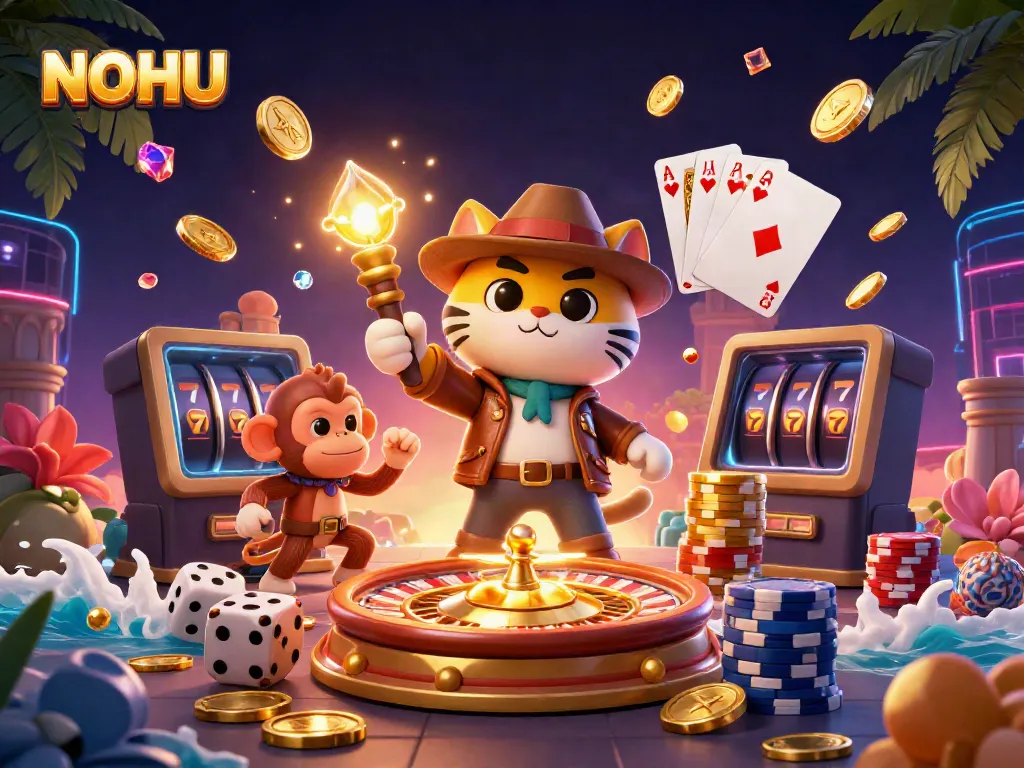 Play exciting casino games at NOHU with thrilling golden artifacts and action-packed gambling elements.