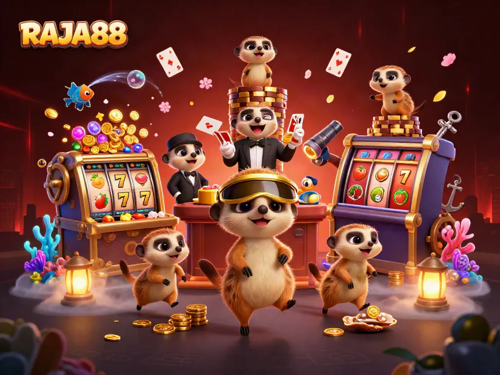 RAJA88 memberikan pengalaman bermain slot terbaru di kasino virtual yang dikelola oleh meerkat yang imut.