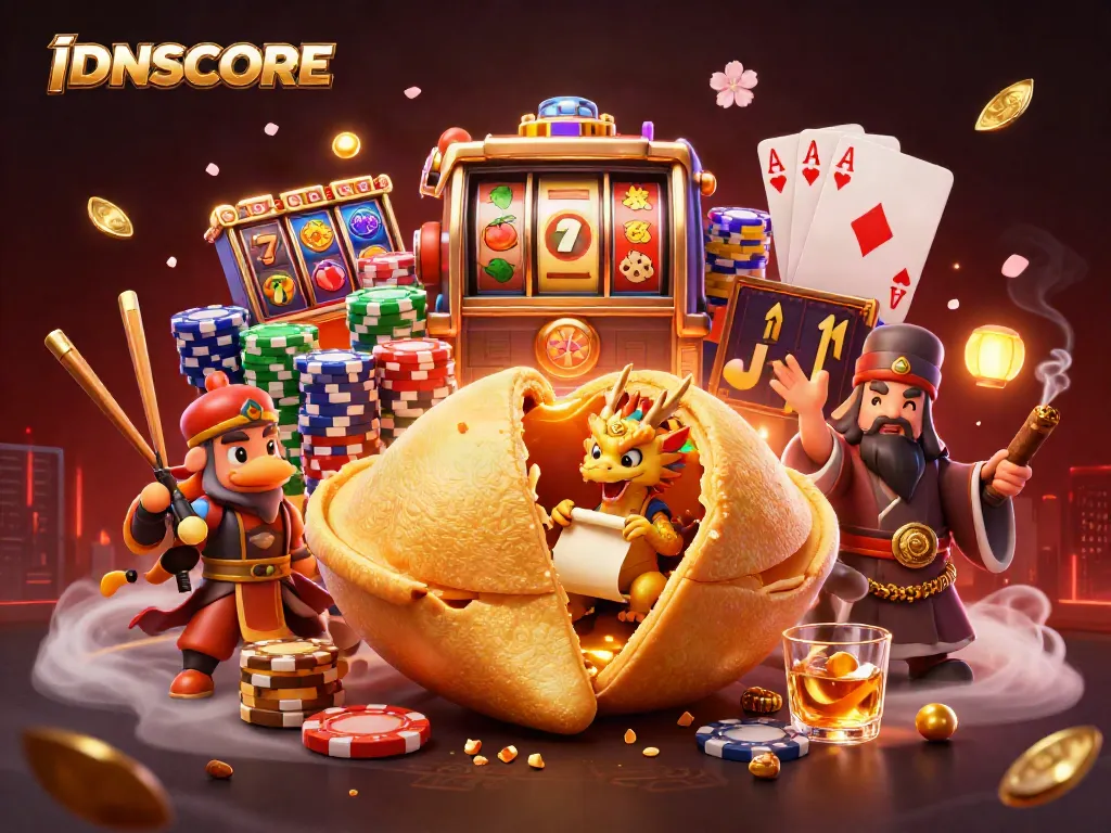 Experience the excitement of IDNSCORE with dynamic slot elements and vibrant 3D characters.