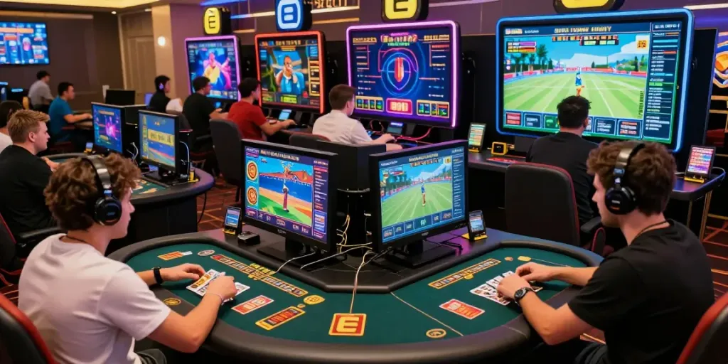 Players enjoying exhilarating games at EE88's digital casino.