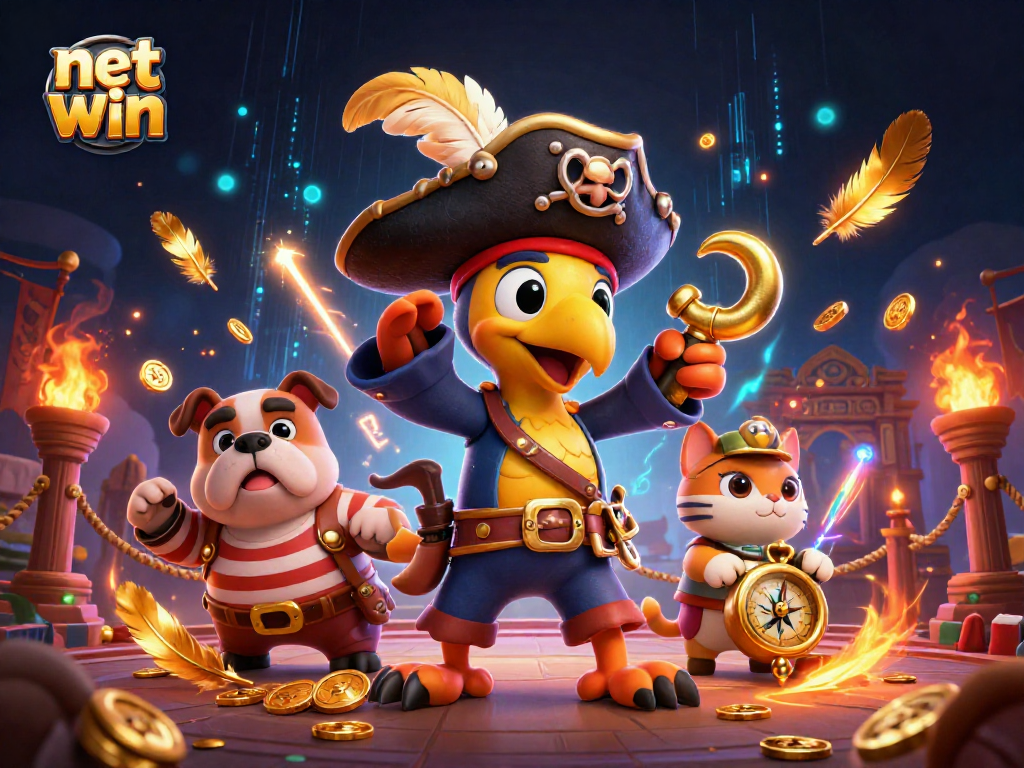 Engage in thrilling net win adventures with pirate-themed characters and dynamic casino elements.