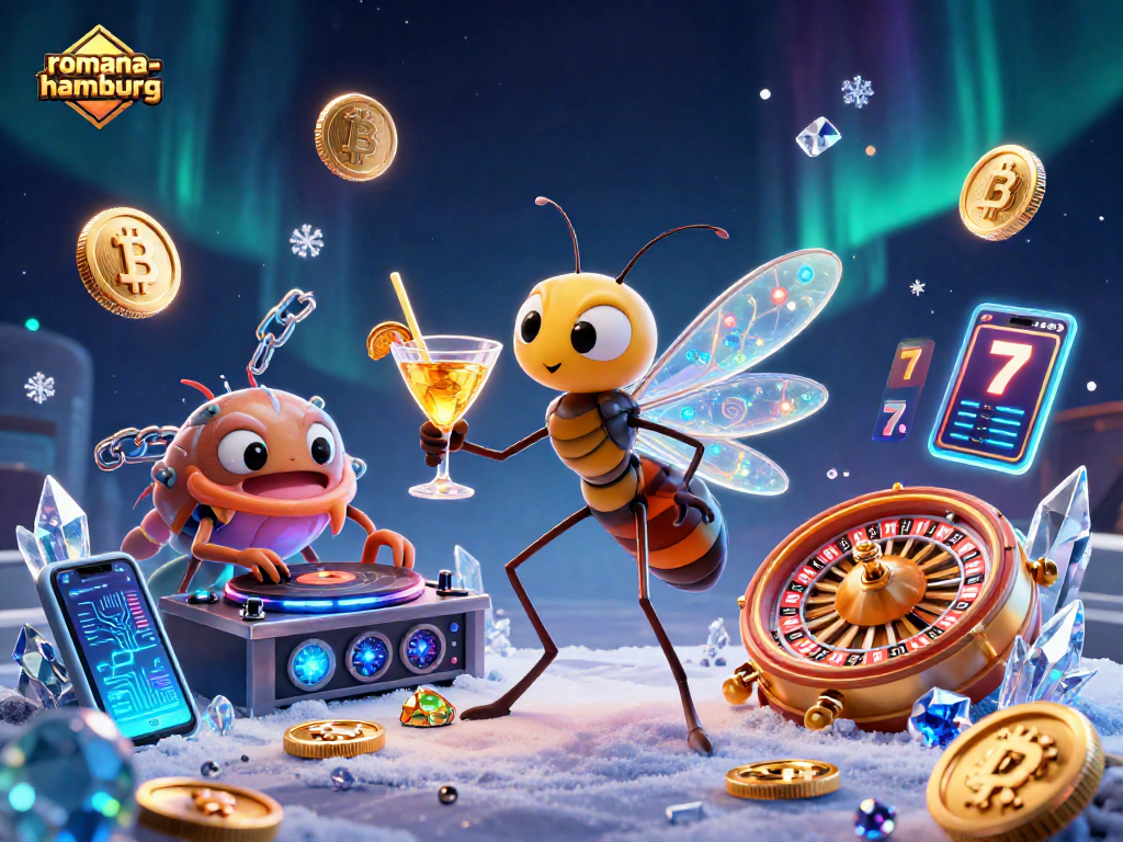 Play slots and win big at romana-hamburg with our vibrant 3D casino illustration.
