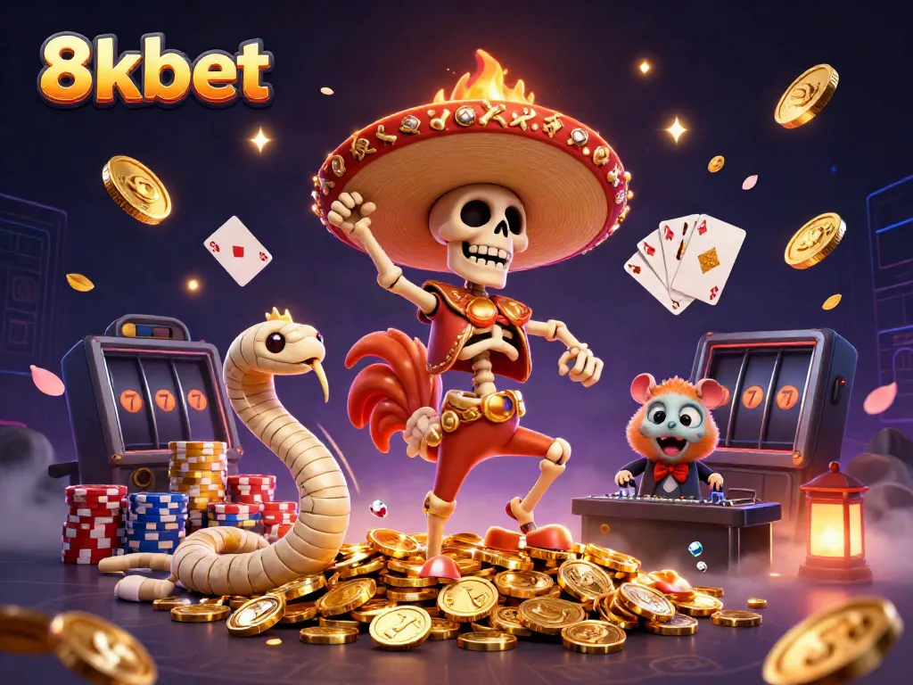 Engage with thrilling games at 8xbet, featuring a dynamic celebration of winnings and fun.