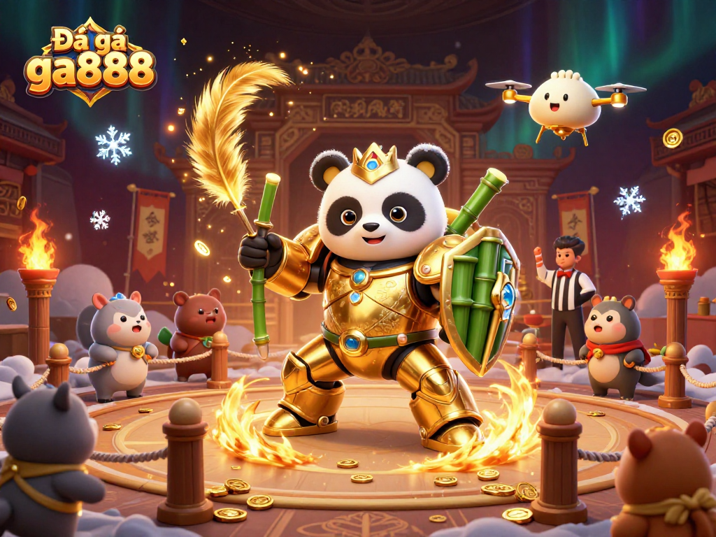 Engage with Đá gà ga888 in a dynamic cockfighting arena showcasing animated characters and immersive betting elements.