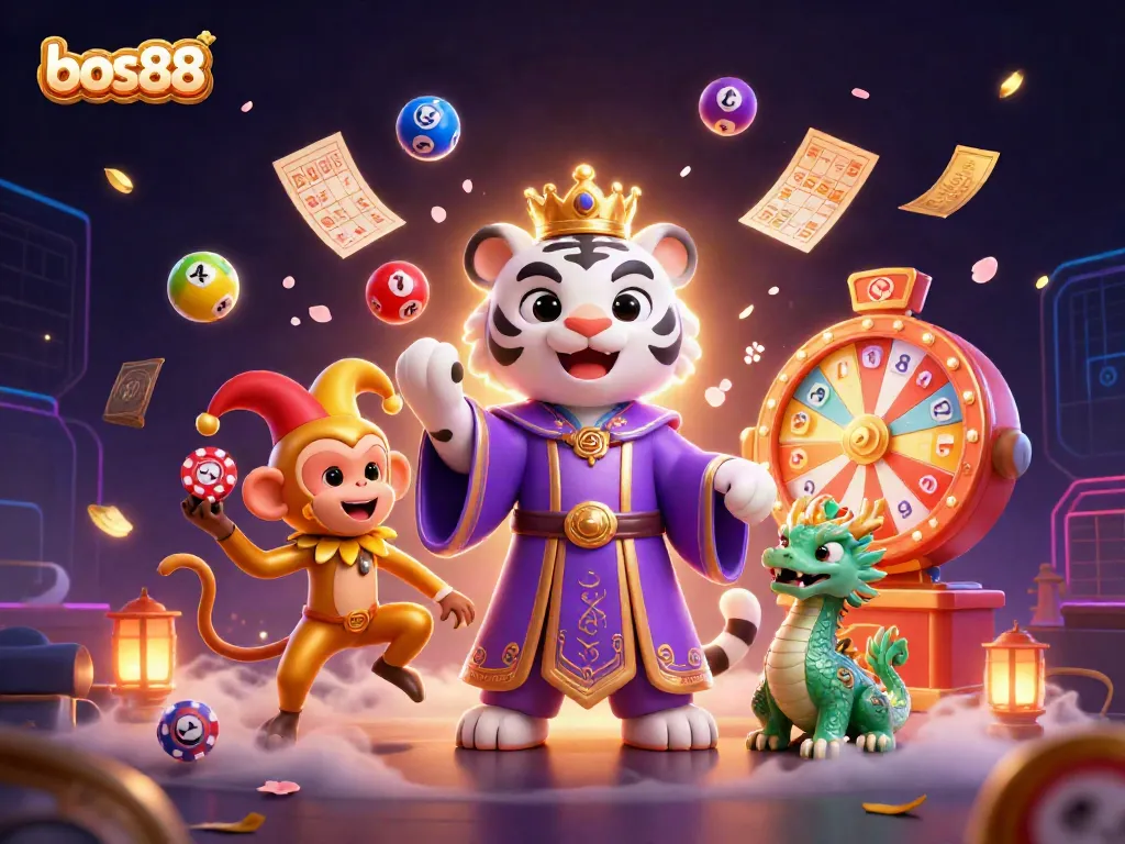 Engage with bos88 as a majestic tiger and playful monkey bring the thrill of exciting games to life.