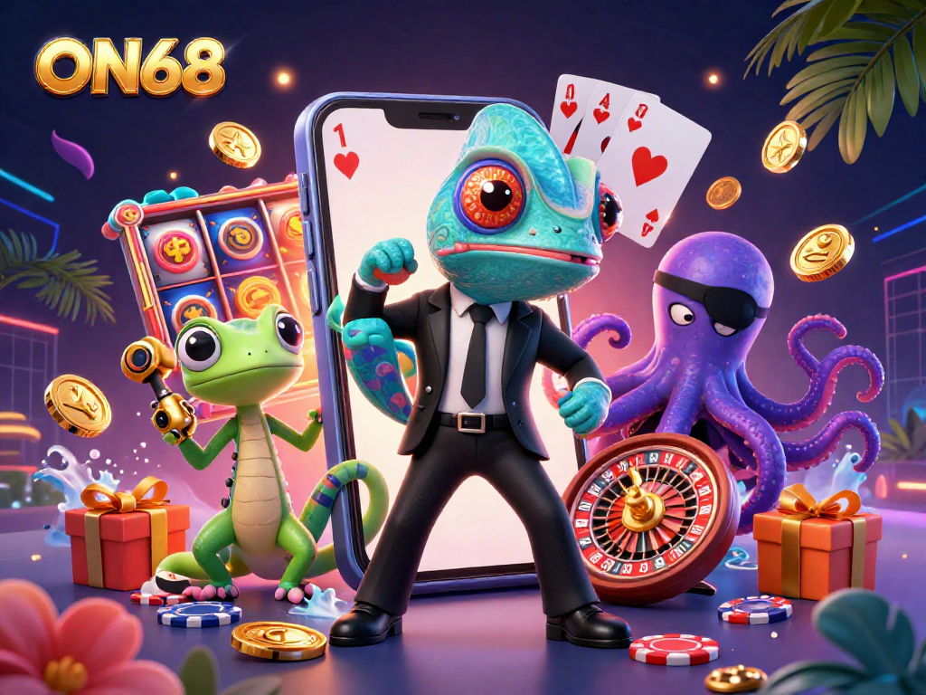 Engage in thrilling gameplay at ON68 with colorful slot games and dynamic casino elements.