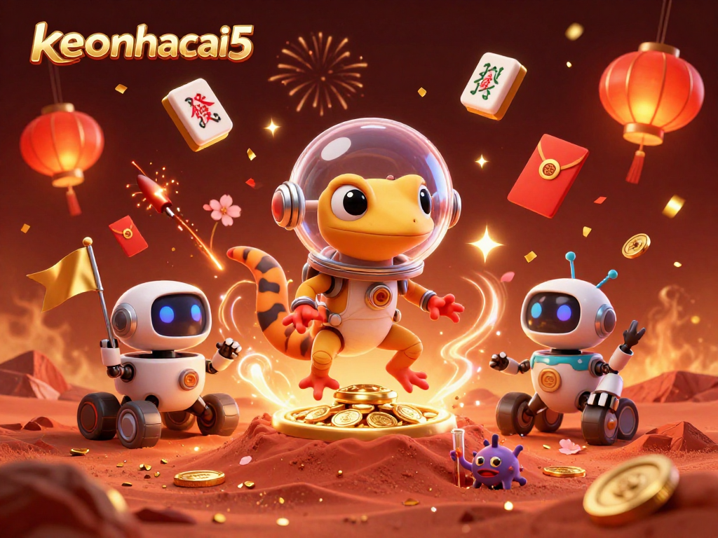 Experience keonhacai5's thrilling Martian casino adventure with vibrant elements and stunning graphics.