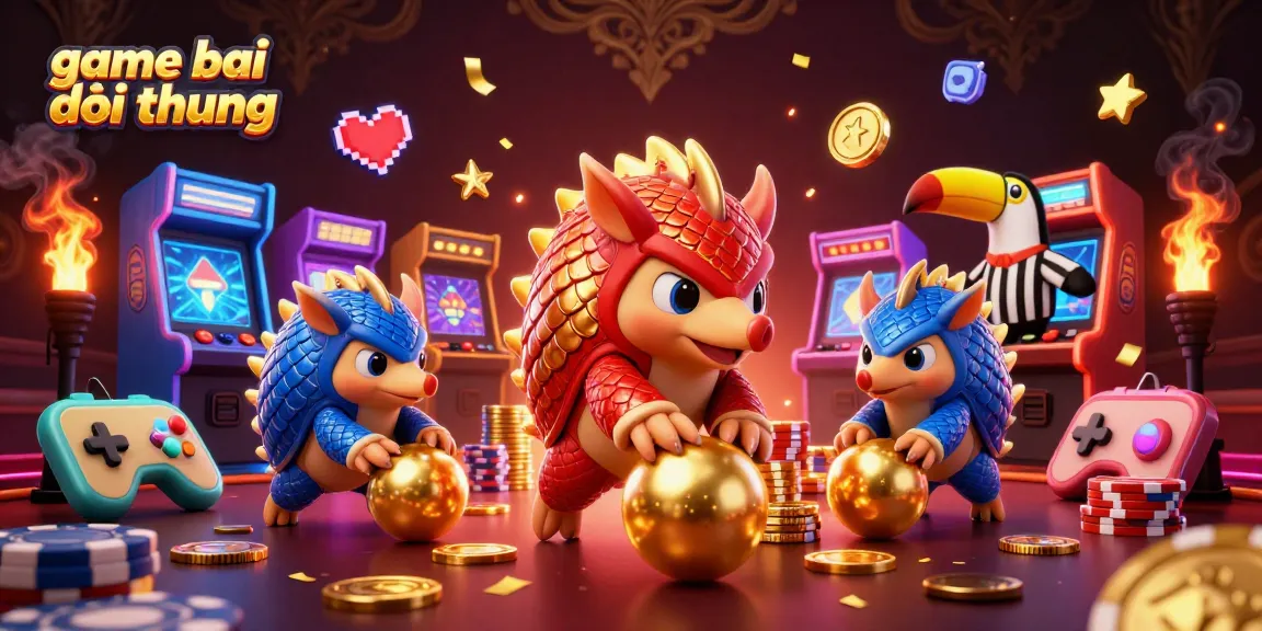 Engaging gameplay in game bai doi thuong as rival pangolins bowl through poker chips.