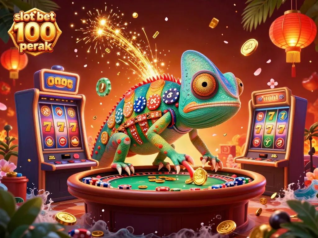 Experience the excitement of winning big with slot bet 100 perak in this vibrant casino illustration.