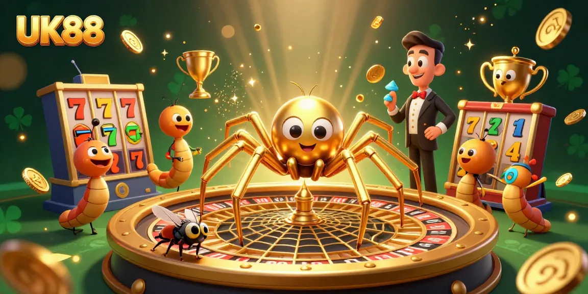 Experience excitement at UK88 with this stunning illustration of a vibrant casino scene.