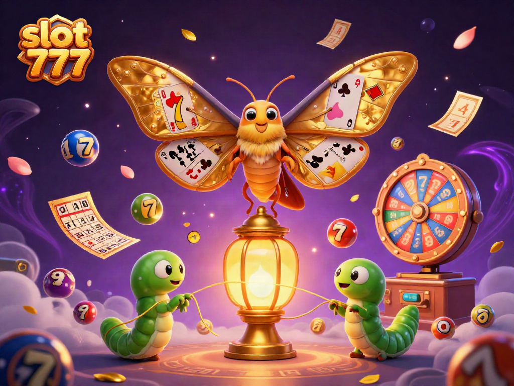 Experience thrilling slot 777 action with a vibrant casino scene featuring lucky 7s and lottery balls.