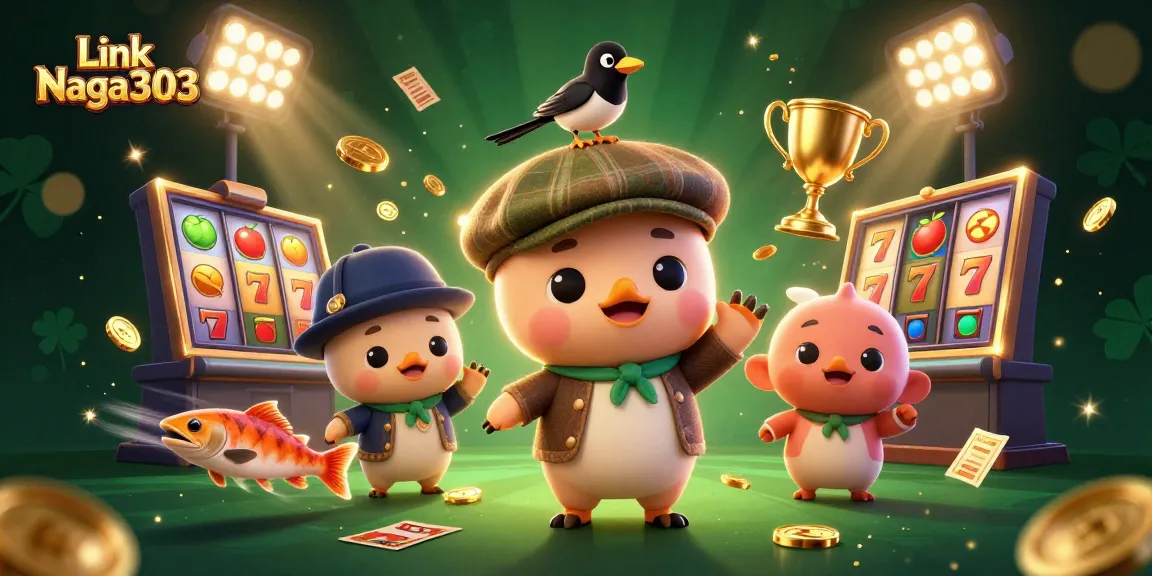 Win big with Link Naga303 in this vibrant, engaging 3D Slots illustration!