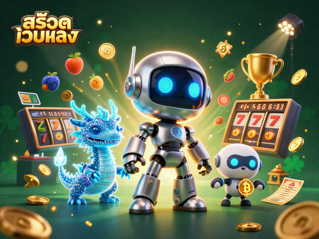Experience สล็อตเว็บตรง with vibrant 3D characters and dynamic slots, capturing the thrill of online gambling.