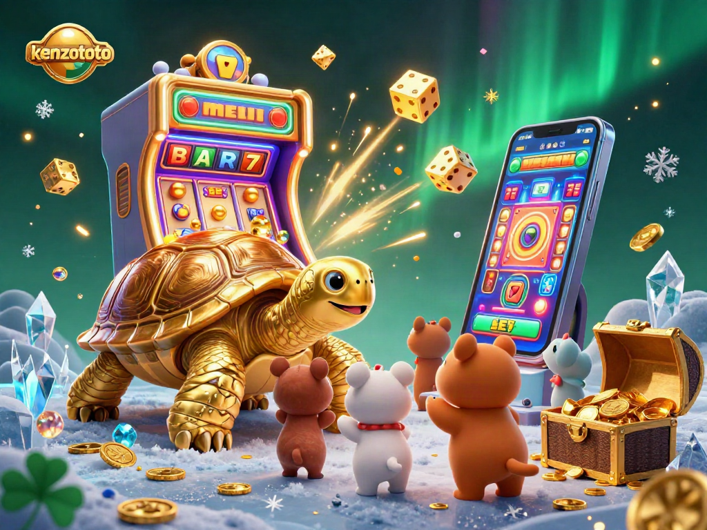 Experience thrilling action with kenzototo as golden tortoise and animals play exciting games.