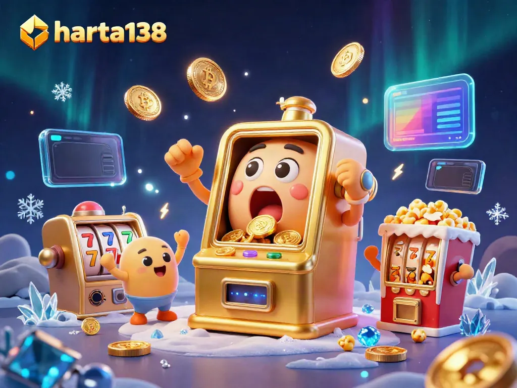Harta138 menghadirkan jackpot dengan mesin slot dan koin bersinar yang melimpah.