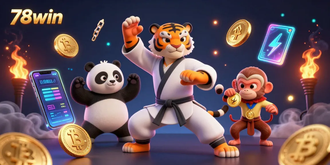Engage in thrilling gameplay with 78win's vibrant 3D casino, featuring dynamic elements and rich colors.