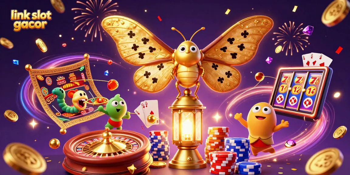 Menangkan jackpot dengan link slot gacor, simbol keberuntungan dan permainan kasino menarik.