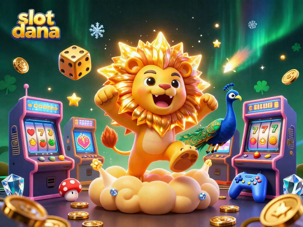 Engage with the exciting slot dana experience featuring colorful game elements and a vibrant 3D scene.