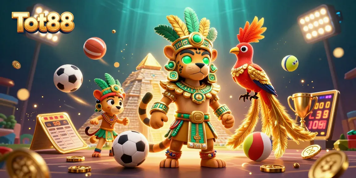 Experience the thrilling Tot88 sports betting world with vibrant elements and dynamic action.