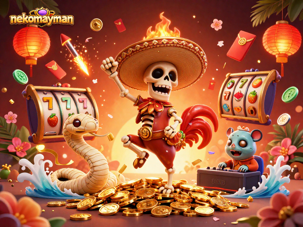 Neko May Mắn transports players with exhilarating slot experiences featuring vibrant graphics and golden winnings.