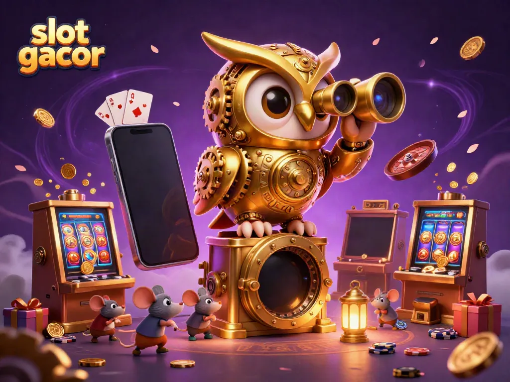 Slot gacor menunjukkan karakter 3D mengagumkan dengan simbol keberuntungan dan permainan slot seru.
